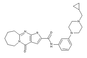 Image of N-[3-[4-(cyclopropylmethyl)piperazino]phenyl]-keto-BLAHcarboxamide