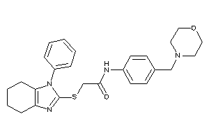 Image of N-[4-(morpholinomethyl)phenyl]-2-[(1-phenyl-4,5,6,7-tetrahydrobenzimidazol-2-yl)thio]acetamide