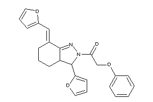 Image of 1-[7-(2-furfurylidene)-3-(2-furyl)-3a,4,5,6-tetrahydro-3H-indazol-2-yl]-2-phenoxy-ethanone