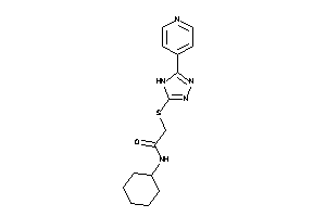Image of N-cyclohexyl-2-[[5-(4-pyridyl)-4H-1,2,4-triazol-3-yl]thio]acetamide