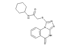 Image of N-cyclohexyl-2-[(5-keto-4H-[1,2,4]triazolo[4,3-a]quinazolin-1-yl)thio]acetamide