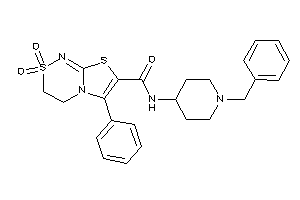 Image of N-(1-benzyl-4-piperidyl)-2,2-diketo-6-phenyl-3,4-dihydrothiazolo[2,3-c][1,2,4]thiadiazine-7-carboxamide