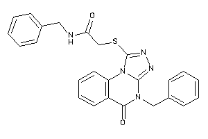 Image of N-benzyl-2-[(4-benzyl-5-keto-[1,2,4]triazolo[4,3-a]quinazolin-1-yl)thio]acetamide