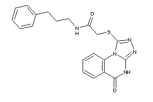 Image of 2-[(5-keto-4H-[1,2,4]triazolo[4,3-a]quinazolin-1-yl)thio]-N-(3-phenylpropyl)acetamide