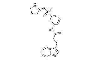 Image of N-[3-(pyrrolidin-2-ylideneamino)sulfonylphenyl]-2-([1,2,4]triazolo[4,3-a]pyridin-3-ylthio)acetamide