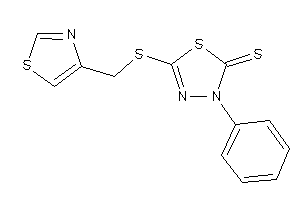 3-phenyl-5-(thiazol-4-ylmethylthio)-1,3,4-thiadiazole-2-thione
