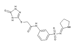2-[(5-keto-1,4-dihydro-1,2,4-triazol-3-yl)thio]-N-[3-(pyrrolidin-2-ylideneamino)sulfonylphenyl]acetamide