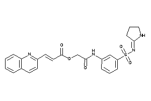 Image of 3-(2-quinolyl)acrylic Acid [2-keto-2-[3-(pyrrolidin-2-ylideneamino)sulfonylanilino]ethyl] Ester