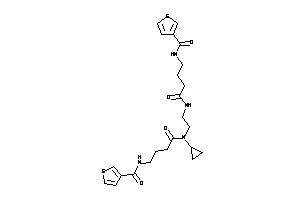 N-[4-[2-[cyclopropyl-[4-(3-thenoylamino)butanoyl]amino]ethylamino]-4-keto-butyl]thiophene-3-carboxamide