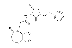N-(2,5-diketo-4-phenethyl-imidazolidin-1-yl)-2-(4-keto-2,3-dihydro-1,5-benzoxazepin-5-yl)acetamide
