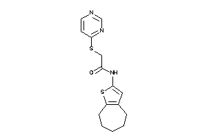 2-(4-pyrimidylthio)-N-(5,6,7,8-tetrahydro-4H-cyclohepta[b]thiophen-2-yl)acetamide