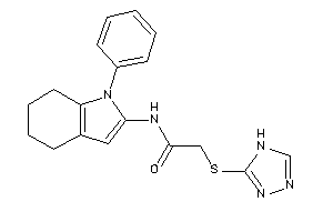 Image of N-(1-phenyl-4,5,6,7-tetrahydroindol-2-yl)-2-(4H-1,2,4-triazol-3-ylthio)acetamide