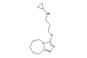Image of Cyclopropyl-[3-(6,7,8,9-tetrahydro-5H-[1,2,4]triazolo[4,3-a]azepin-3-ylthio)propyl]amine