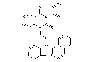 Image of 4-[(indolo[1,2-c]quinazolin-12-ylamino)methylene]-2-phenyl-isoquinoline-1,3-quinone