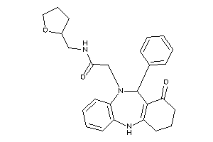 2-(7-keto-6-phenyl-8,9,10,11-tetrahydro-6H-benzo[c][1,5]benzodiazepin-5-yl)-N-(tetrahydrofurfuryl)acetamide