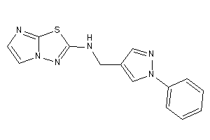 Image of Imidazo[2,1-b][1,3,4]thiadiazol-2-yl-[(1-phenylpyrazol-4-yl)methyl]amine