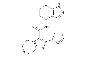 Image of 2-pyrrol-1-yl-N-(4,5,6,7-tetrahydro-1H-indazol-4-yl)-5,7-dihydro-4H-thieno[2,3-c]thiopyran-3-carboxamide