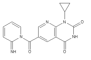 Image of 1-cyclopropyl-6-(2-iminopyridine-1-carbonyl)pyrido[2,3-d]pyrimidine-2,4-quinone