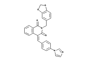 Image of 4-(4-imidazol-1-ylbenzylidene)-2-piperonyl-isoquinoline-1,3-quinone
