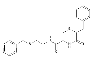 Image of 6-benzyl-N-[2-(benzylthio)ethyl]-5-keto-thiomorpholine-3-carboxamide