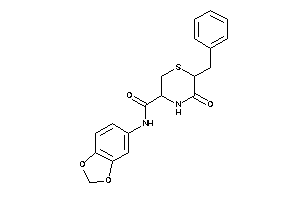 N-(1,3-benzodioxol-5-yl)-6-benzyl-5-keto-thiomorpholine-3-carboxamide