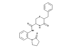 Image of 6-benzyl-5-keto-N-[2-(2-ketopyrrolidino)phenyl]thiomorpholine-3-carboxamide