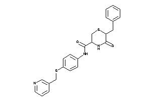 6-benzyl-5-keto-N-[4-(3-pyridylmethylthio)phenyl]thiomorpholine-3-carboxamide