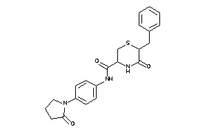Image of 6-benzyl-5-keto-N-[4-(2-ketopyrrolidino)phenyl]thiomorpholine-3-carboxamide