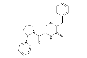 Image of 2-benzyl-5-(2-phenylpyrrolidine-1-carbonyl)thiomorpholin-3-one