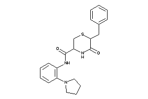 Image of 6-benzyl-5-keto-N-(2-pyrrolidinophenyl)thiomorpholine-3-carboxamide