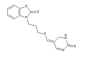 3-[3-[(2-thioxo-1,6-dihydropyrimidin-5-ylidene)methoxy]propyl]-1,3-benzothiazol-2-one