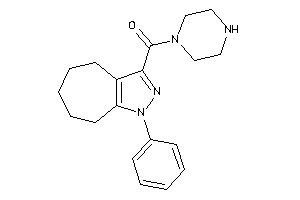 Image of (1-phenyl-5,6,7,8-tetrahydro-4H-cyclohepta[c]pyrazol-3-yl)-piperazino-methanone