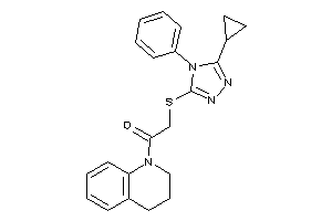 Image of 2-[(5-cyclopropyl-4-phenyl-1,2,4-triazol-3-yl)thio]-1-(3,4-dihydro-2H-quinolin-1-yl)ethanone