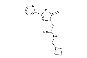 Image of N-(cyclobutylmethyl)-2-[2-keto-5-(2-thienyl)-1,3,4-oxadiazol-3-yl]acetamide