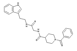 1-benzoyl-N-[2-[2-(1H-indol-3-yl)ethylamino]-2-keto-ethyl]isonipecotamide