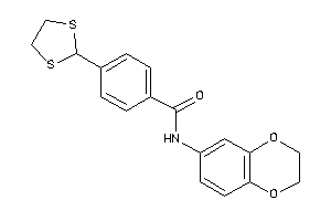 N-(2,3-dihydro-1,4-benzodioxin-6-yl)-4-(1,3-dithiolan-2-yl)benzamide