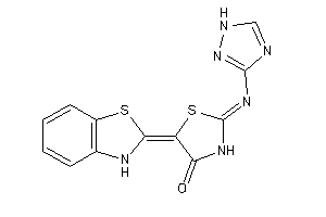 Image of 5-(3H-1,3-benzothiazol-2-ylidene)-2-(1H-1,2,4-triazol-3-ylimino)thiazolidin-4-one