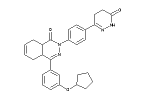 Image of 4-[3-(cyclopentoxy)phenyl]-2-[4-(6-keto-4,5-dihydro-1H-pyridazin-3-yl)phenyl]-4a,5,8,8a-tetrahydrophthalazin-1-one