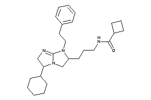 Image of N-[3-(5-cyclohexyl-1-phenethyl-2,3,5,6-tetrahydroimidazo[1,2-a]imidazol-2-yl)propyl]cyclobutanecarboxamide