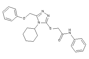 Image of 2-[[4-cyclohexyl-5-(phenoxymethyl)-1,2,4-triazol-3-yl]thio]-N-phenyl-acetamide