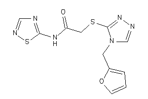 Image of 2-[[4-(2-furfuryl)-1,2,4-triazol-3-yl]thio]-N-(1,2,4-thiadiazol-5-yl)acetamide