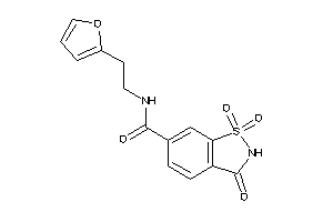 N-[2-(2-furyl)ethyl]-1,1,3-triketo-1,2-benzothiazole-6-carboxamide