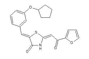 5-[3-(cyclopentoxy)benzylidene]-2-[2-(2-furyl)-2-keto-ethylidene]thiazolidin-4-one