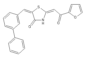 2-[2-(2-furyl)-2-keto-ethylidene]-5-(3-phenylbenzylidene)thiazolidin-4-one