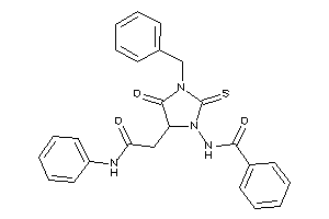 N-[5-(2-anilino-2-keto-ethyl)-3-benzyl-4-keto-2-thioxo-imidazolidin-1-yl]benzamide