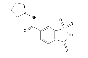 Image of N-cyclopentyl-1,1,3-triketo-1,2-benzothiazole-6-carboxamide