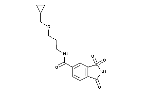 N-[3-(cyclopropylmethoxy)propyl]-1,1,3-triketo-1,2-benzothiazole-6-carboxamide