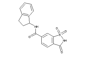 N-indan-1-yl-1,1,3-triketo-1,2-benzothiazole-6-carboxamide
