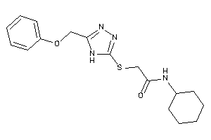 Image of N-cyclohexyl-2-[[5-(phenoxymethyl)-4H-1,2,4-triazol-3-yl]thio]acetamide