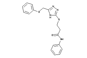 3-[[5-(phenoxymethyl)-4H-1,2,4-triazol-3-yl]thio]-N-phenyl-propionamide